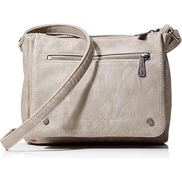 Borsa a tracolla con zip grigio Fritzi aus Preussen grigio