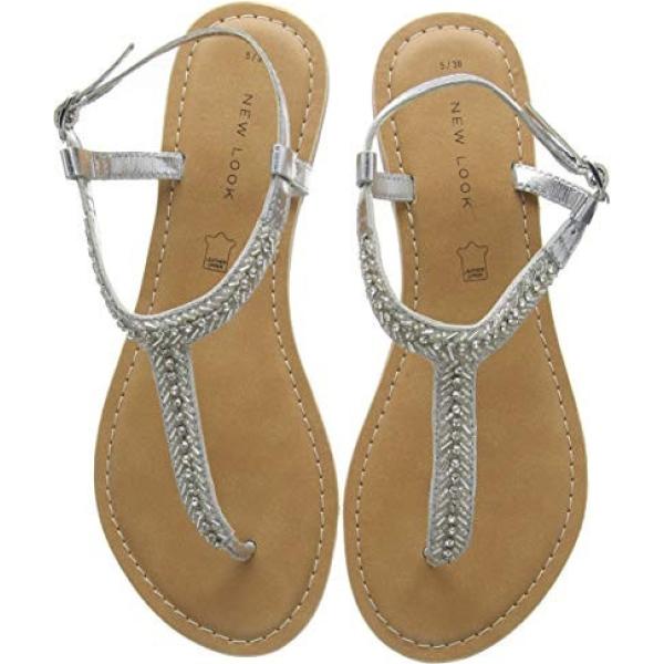 Sandali open toe argento New Look grigio