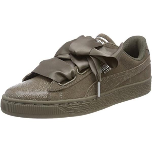 Scarpe con cuore effetto scamosciato con lacci da ginnastica grigio Puma grigio