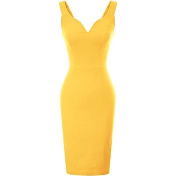 vestiti a tubino Grace Karin giallo