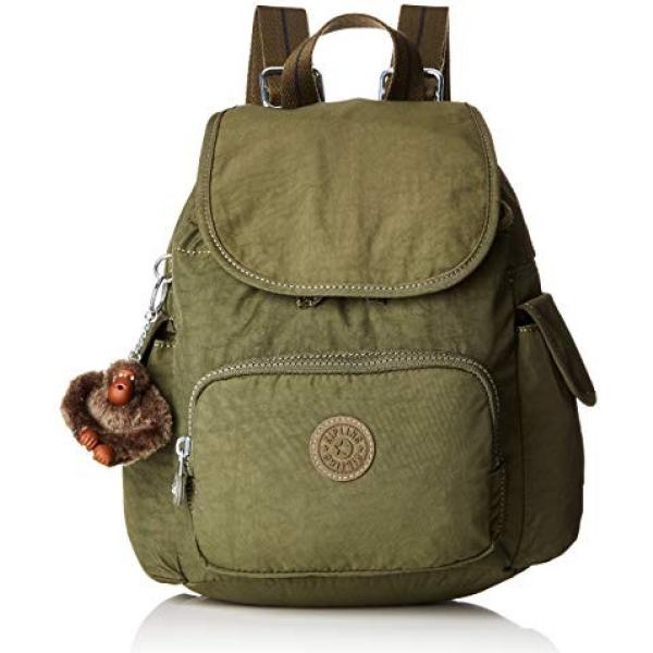 Zaino mini con zip verde Kipling verde