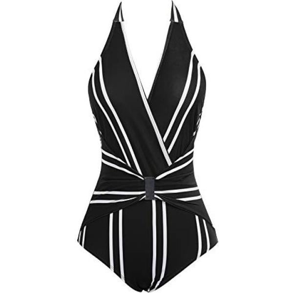 costumi interi Grace Karin nero a righe