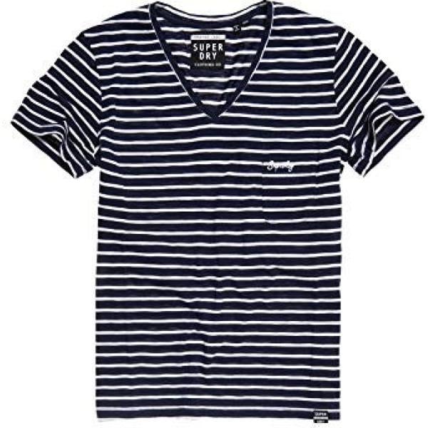t-shirt Superdry blu a righe