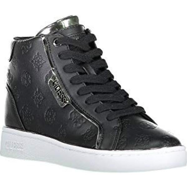 Sneakers collo alto in pelle nero Guess nero