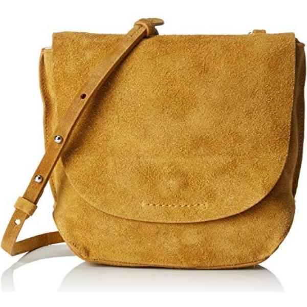 Borsa a tracolla effetto scamosciato rosa e giallo Clarks rosa
