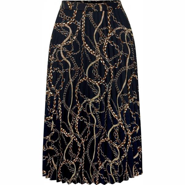 Gonna con stampa plissè con catenina nero ESPRIT Collection nero con stampe