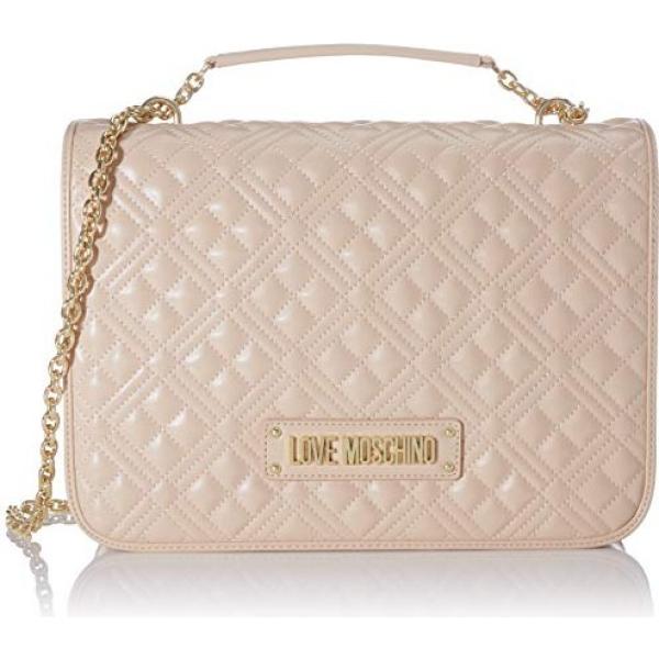 borse a tracolla Love Moschino marrone tinta unita