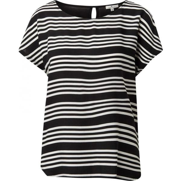 blusa Tom Tailor nero a righe