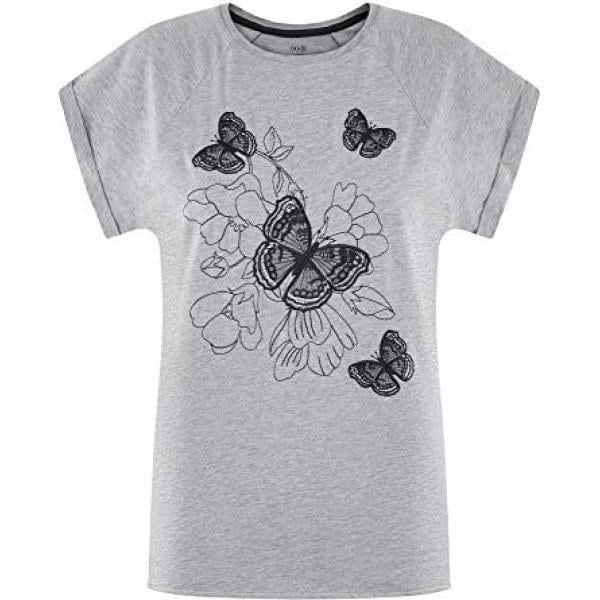 t-shirt Oodji Ultra grigio con stampe