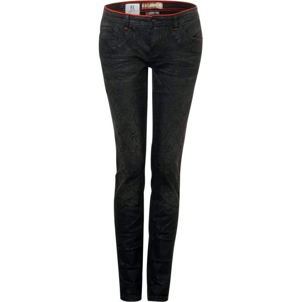 jeans Street One nero animalier