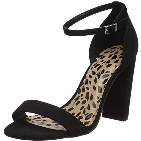 Scarpe col tacco open toe pianta larga nero New Look nero