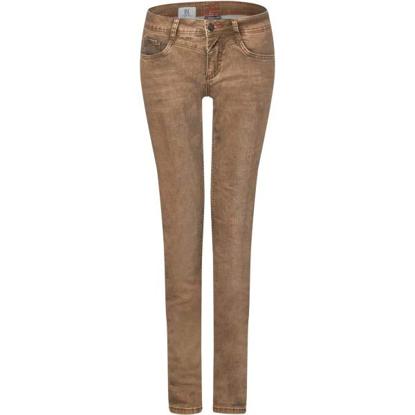 Jeans slim fit effetto decolorato in denim taglia unica marrone Street One marrone