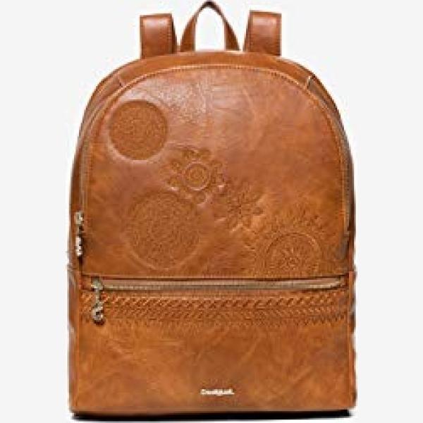 Zaino con bretelle e zip con manico nero Desigual