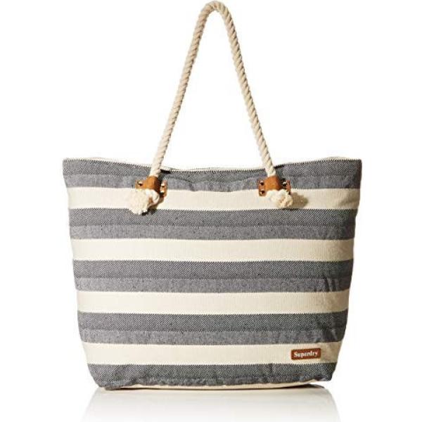 borsa a spalla Superdry blu a righe