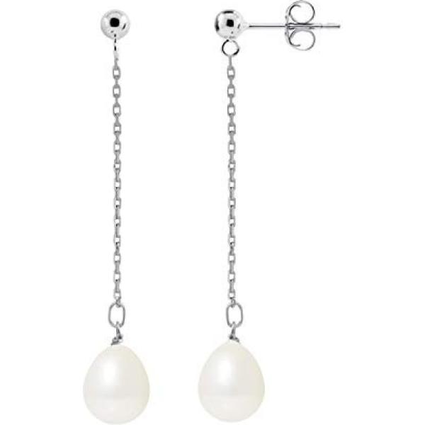 Orecchini a pendolo con perle certificato autenticità argento Pearls & Colors