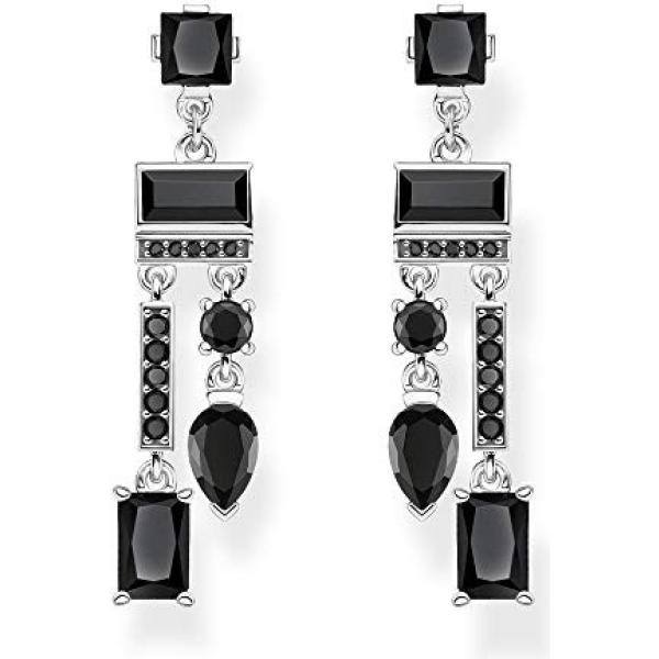 Orecchini a perno in sterling 925 argento Thomas Sabo grigio