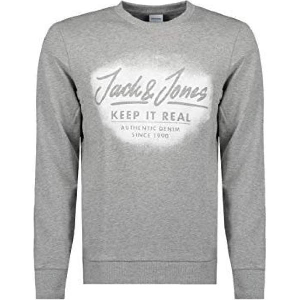Felpa melange grigio Jack & Jones grigio
