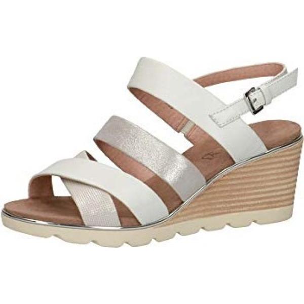 sandali in pelle Caprice grigio