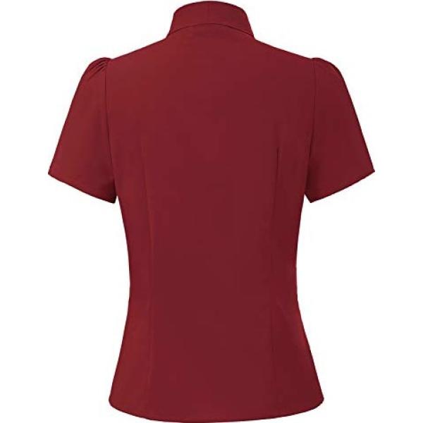 camicie a manica corta Belle Poque rosso tinta unita