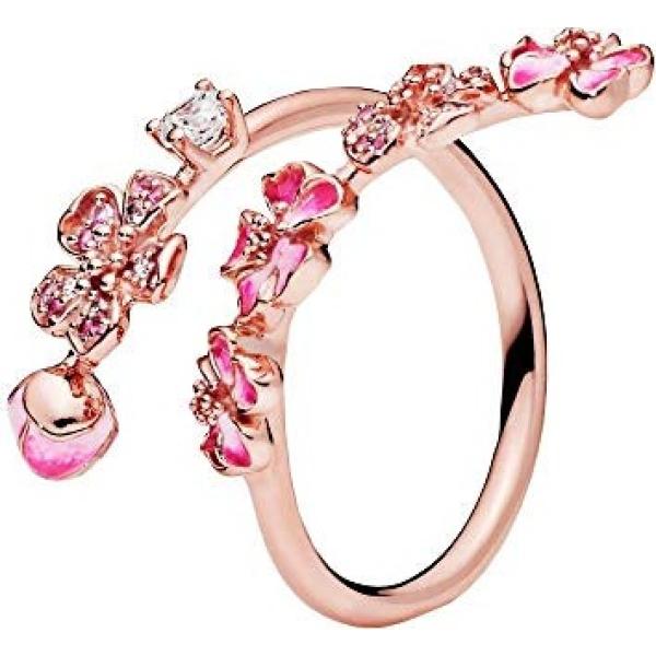 anelli Pandora rosa a fiori