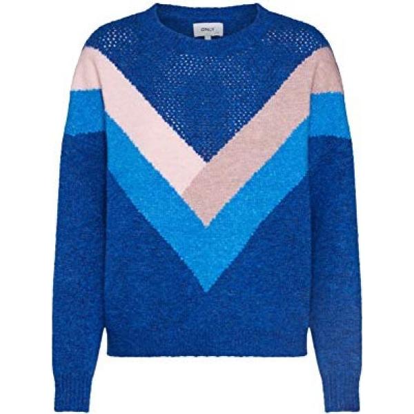 pullover Only blu a righe