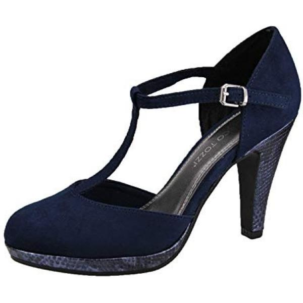 scarpe col tacco Marco Tozzi blu serpente