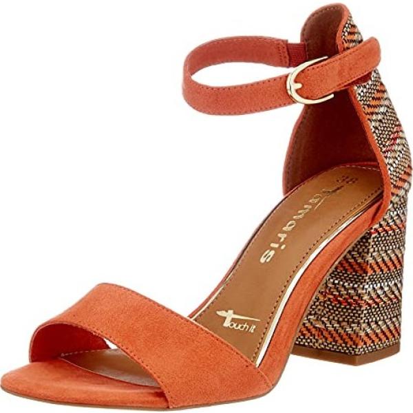 sandali col tacco Tamaris arancione