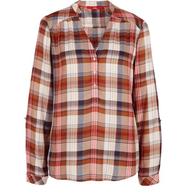 Blusa a quadri marrone S.Oliver marrone a quadri