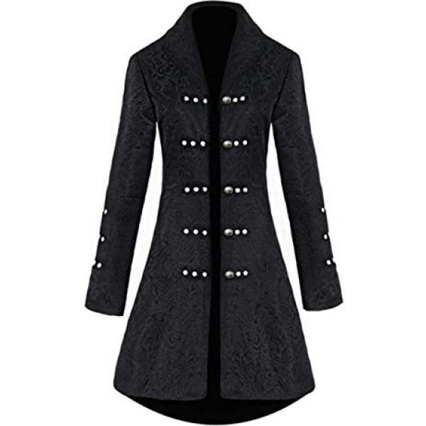 Cappotto al ginocchio collo con revers a maniche lunghe jacquard Baihuodress