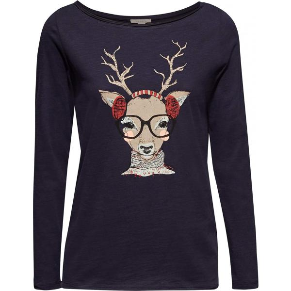 t-shirt Esprit blu con stampe