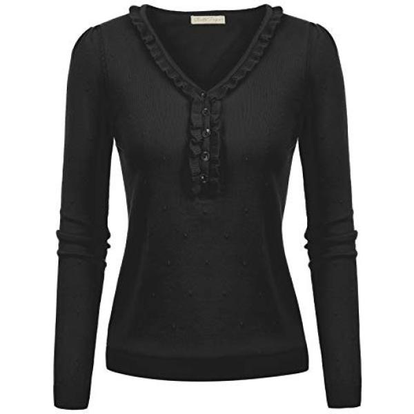 Maglione lavorato a maglia nero Belle Poque nero