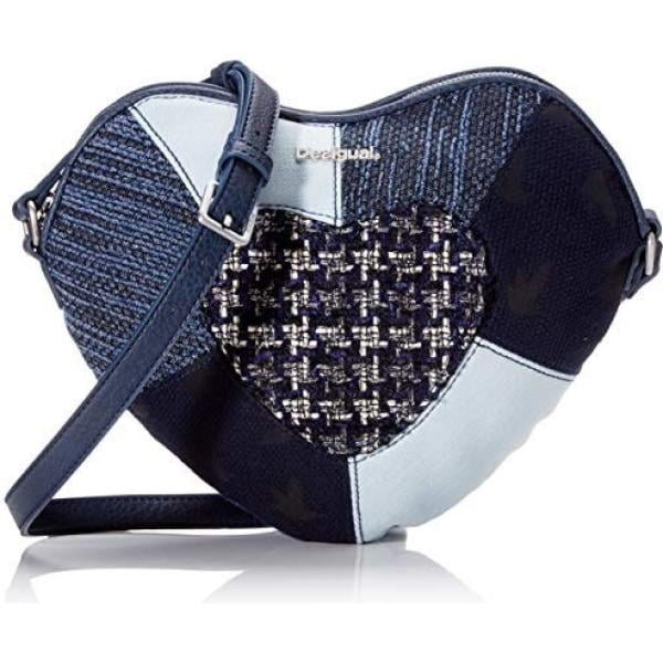 Borsa a tracolla con cuore e zip con tasca interna Desigual