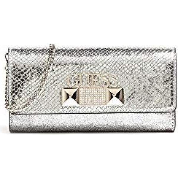 Pochette in ecopelle argento Guess grigio