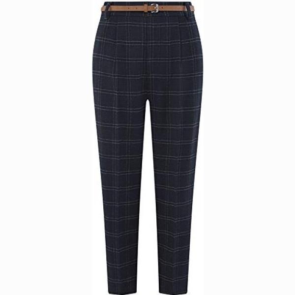 pantaloni Oodji Ultra blu a quadri