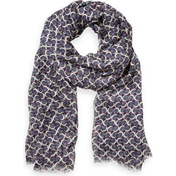 sciarpe Scotch & Soda blu con stampe