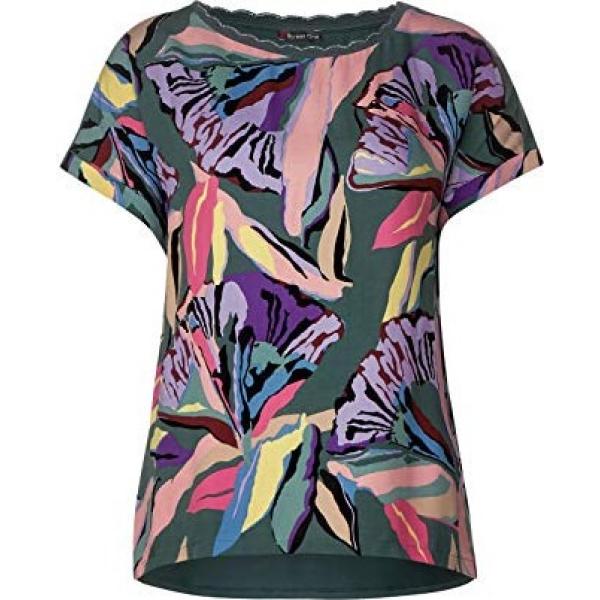 t-shirt Street One grigio a fiori