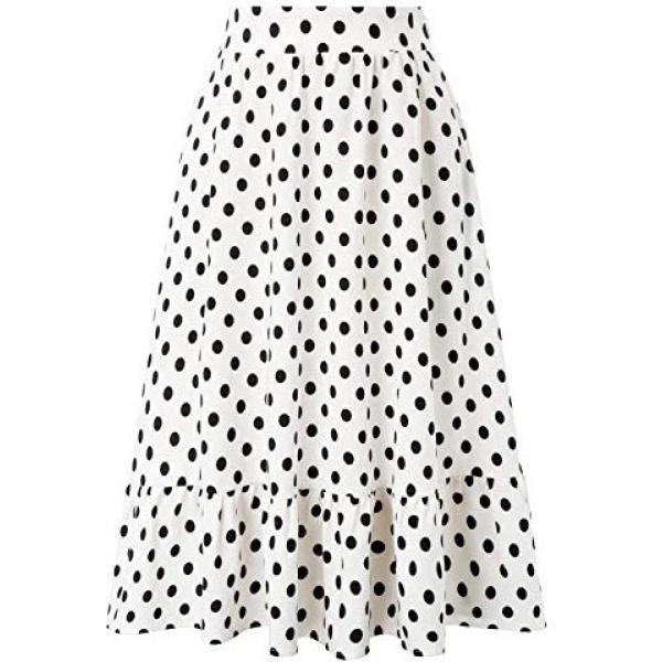 gonne Belle Poque bianco a pois