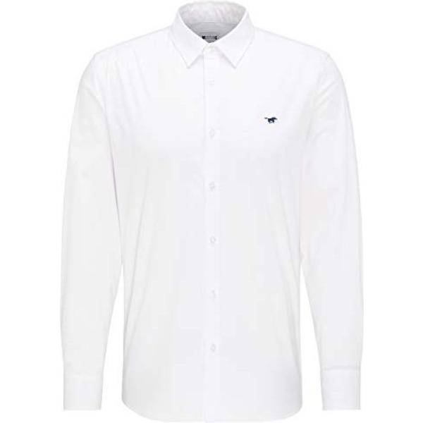 camicie Mustang bianco tinta unita