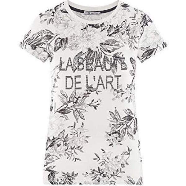 t-shirt Oodji Ultra bianco con stampe