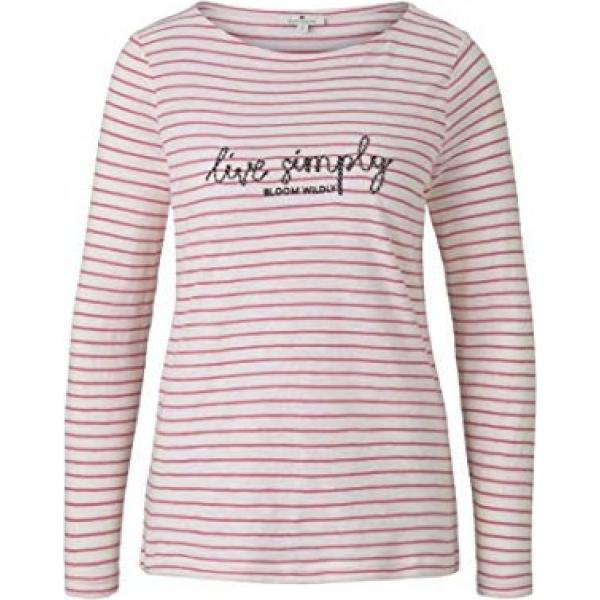 t-shirt Tom Tailor bianco a righe