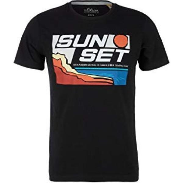 t-shirt S.Oliver blu con stampe