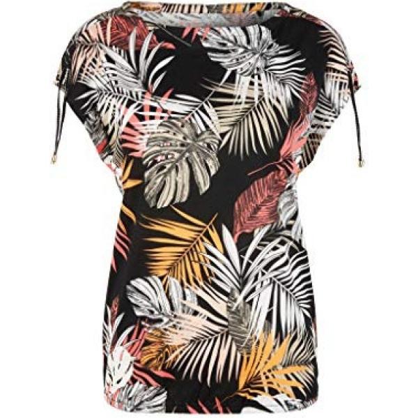 t-shirt S.Oliver grigio a fiori
