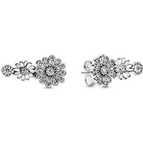 orecchini Pandora bianco a fiori