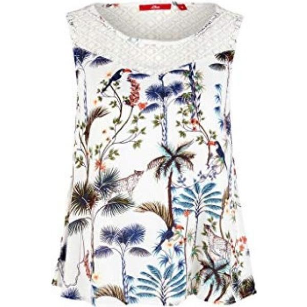 camicie S.Oliver bianco con stampe