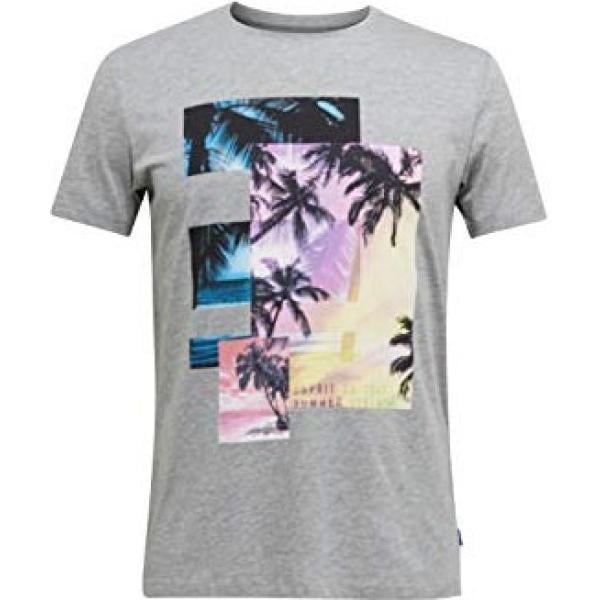 t-shirt Edc by Esprit grigio con stampe