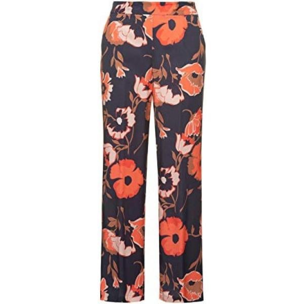 pantaloni a palazzo Ulla Popken nero a fiori