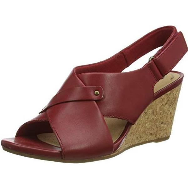 sandali col tacco Clarks rosso