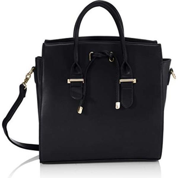 shopping bag Pieces nero tinta unita