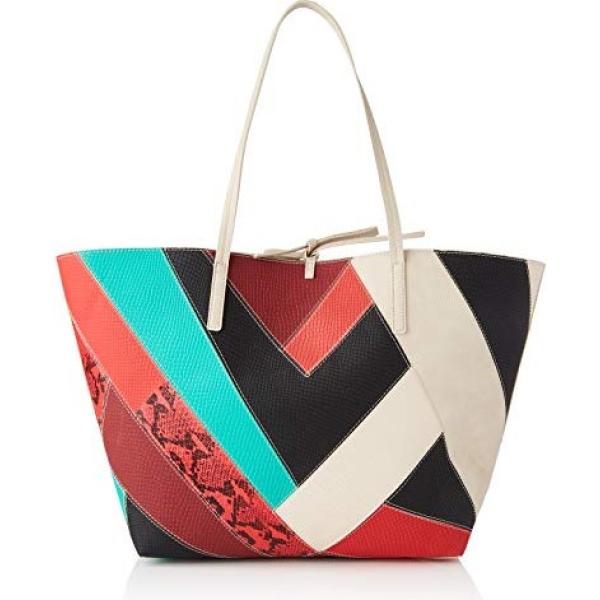 shopping bag Desigual multicolore a righe