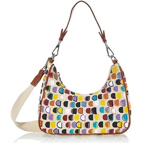 borse a spalla Desigual bianco con stampe